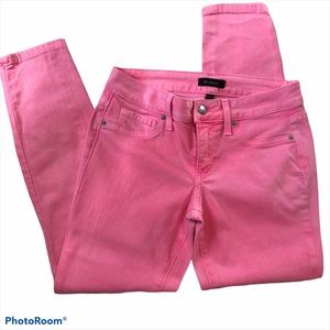 Bebe Neon Pink Ankle Skinny Jeans Sz 27